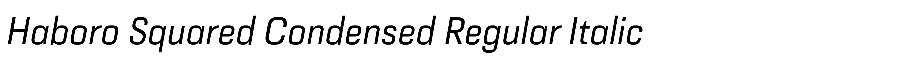 Haboro Squared Condensed Regular Italic